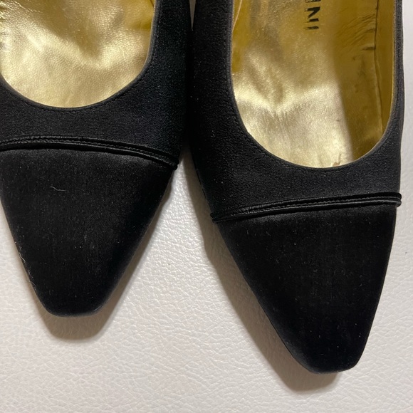 Rene Mancini Black Satin and fabric shoe - Picture 4 of 8